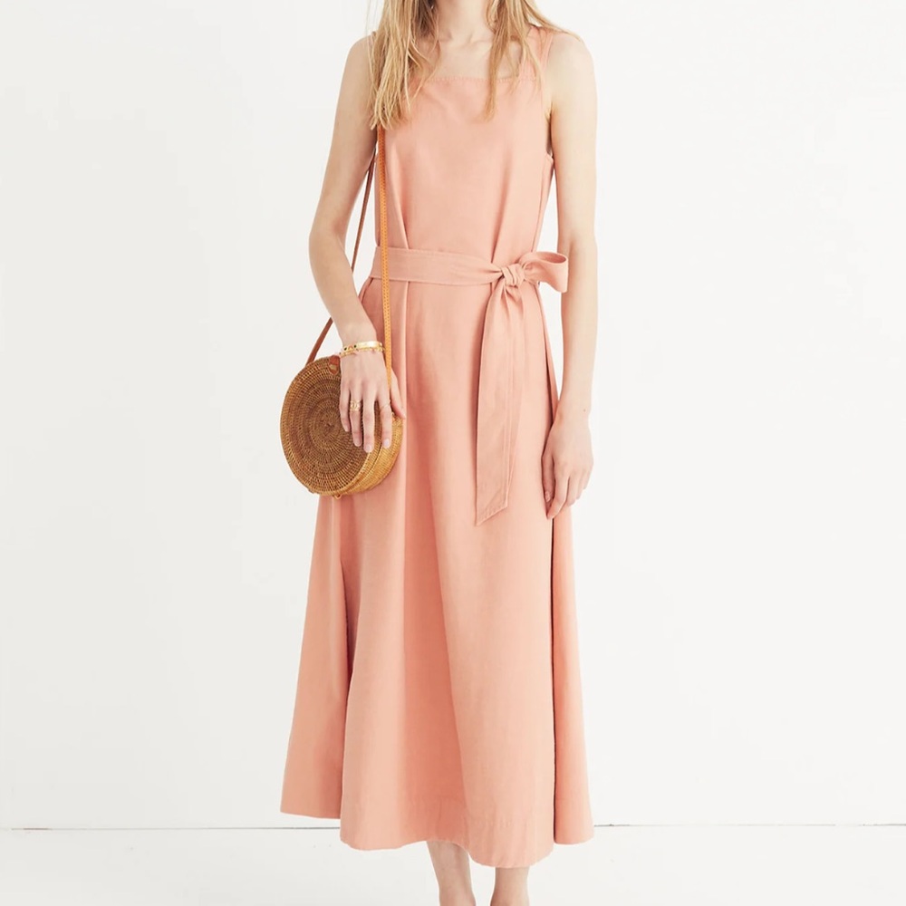 Madewell Apron Tie-Waist Dress